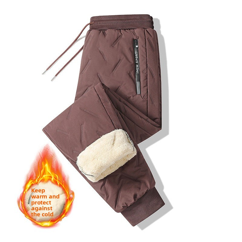 Large-size Casual Loose Fleece-lined Thickened Running Pants
