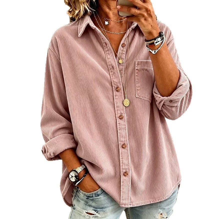 Casual loose-fitting thick shirt teemdrop