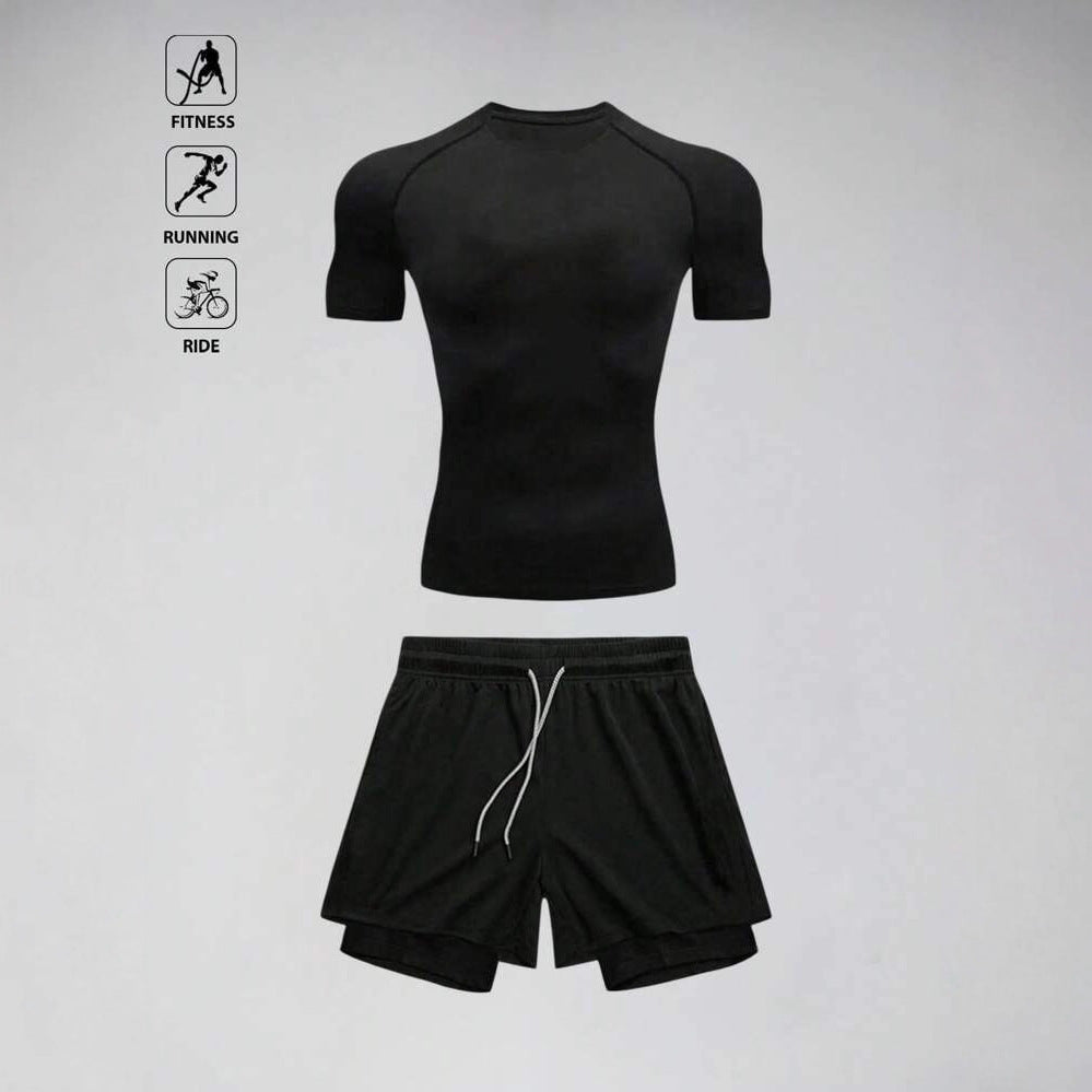 Men's Compression 2D Printed Quick Dry Fitness T-Shirt teemdrop