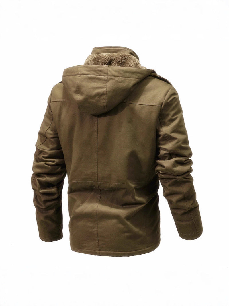 Mens Washed Cotton Velvet Coat