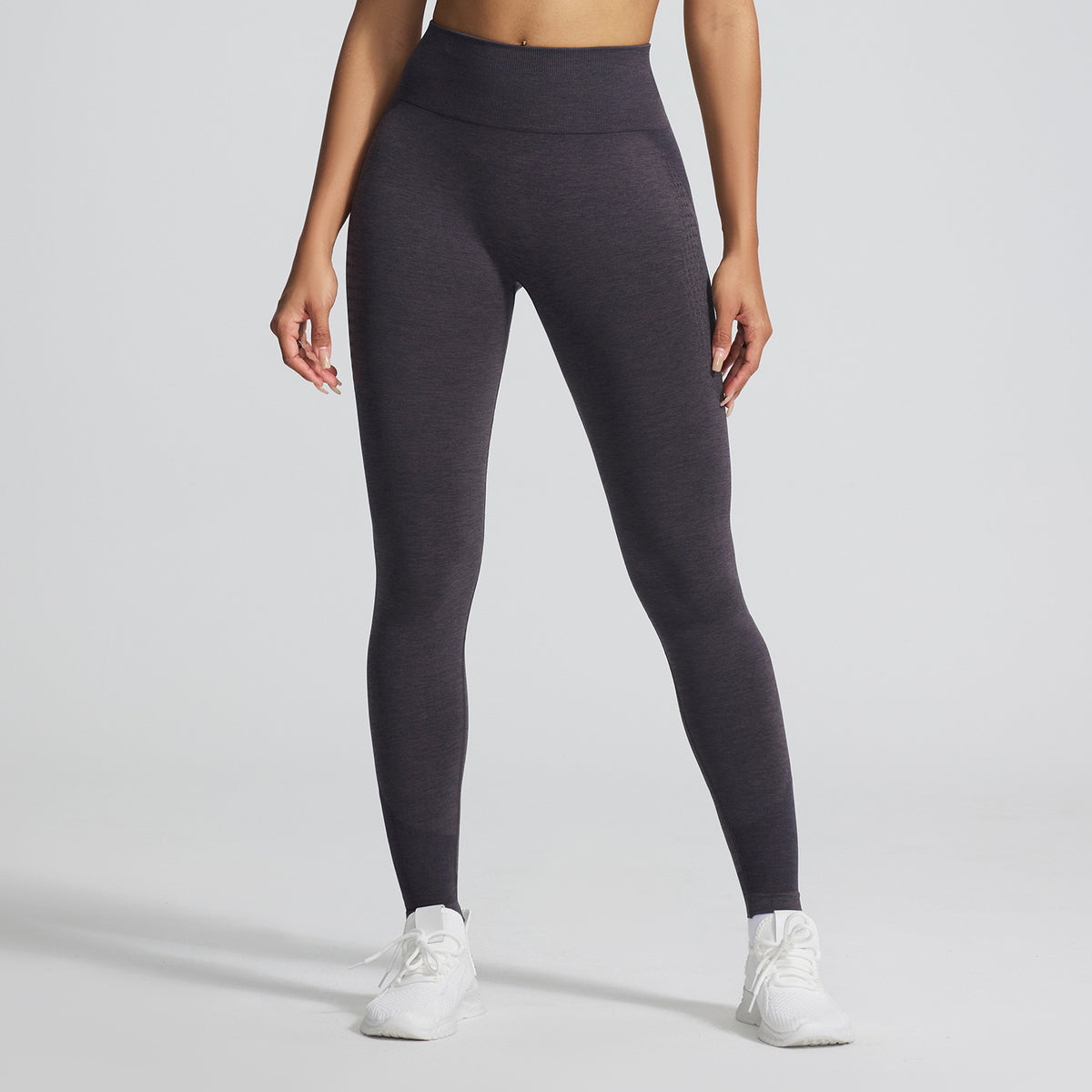 Women's Seamless Jacquard High-Waist Cropped Yoga Pants teemdrop