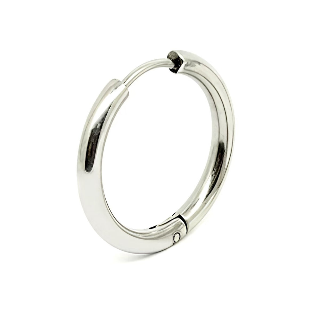 Round Plain Hoop Earrings Classic Minimalist Jewelry