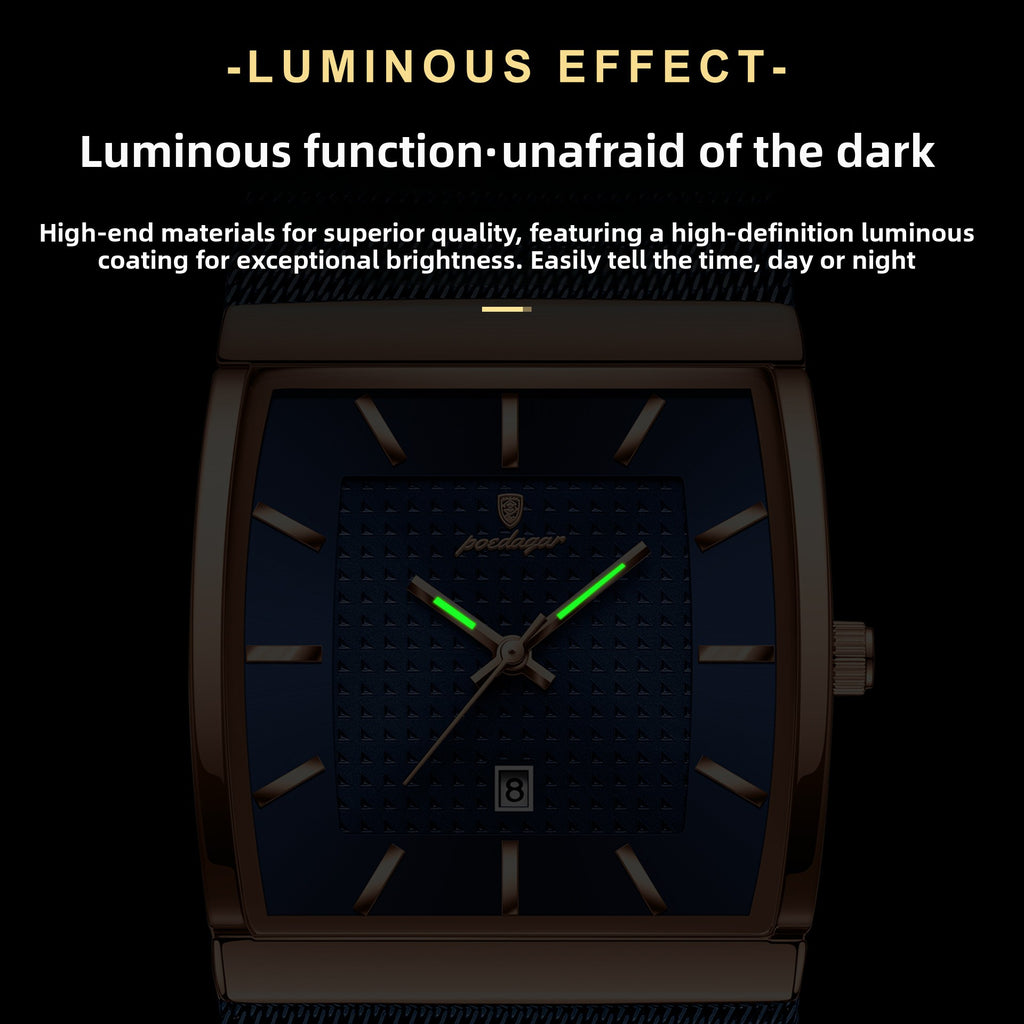 Ultra-Thin Men's Square Quartz Watch teemdrop