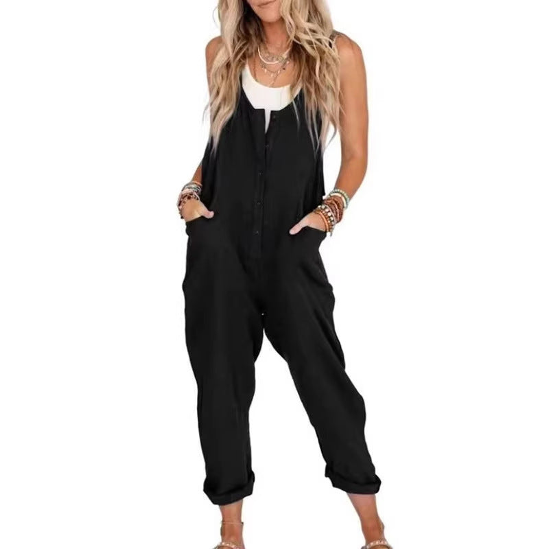 Relaxed and casual fashionable one-piece pants