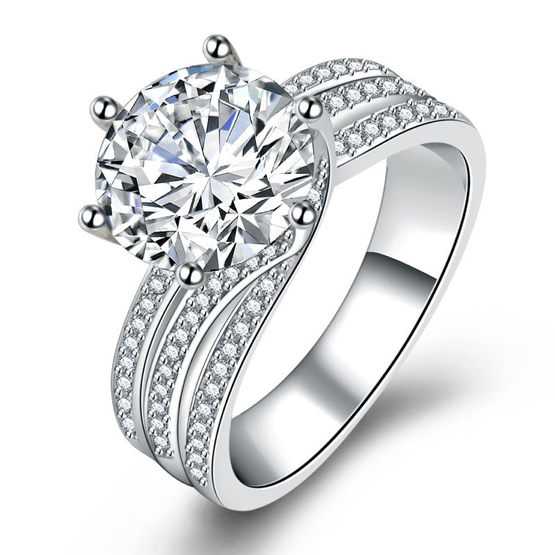 Classic Geometric Full Diamond Ring