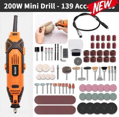 Electric Grinder Variable Speed Handheld Rotary Tool Kit