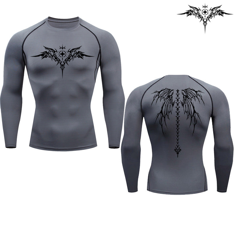 Men's Quick-Dry Compression T-Shirt UV Protection Short Sleeve Athletic Gym Fitness Top teemdrop