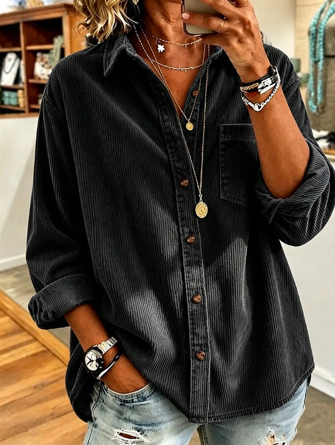 Casual loose-fitting thick shirt teemdrop