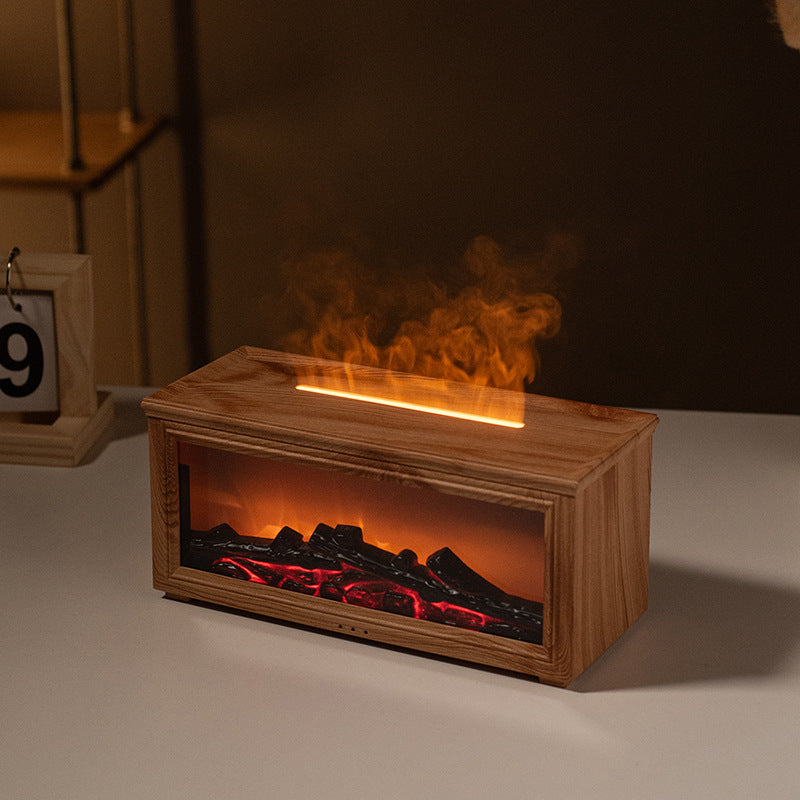 7-Color Fireplace Ultrasonic Aroma Diffuser
