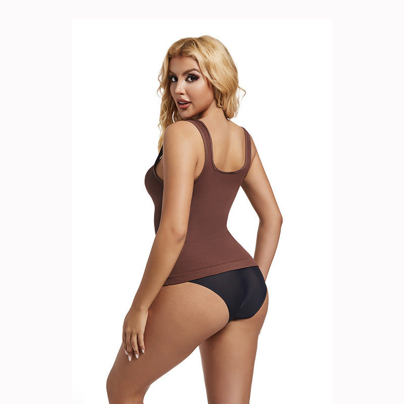 Women Seamless Square Collar Tummy Control Body Shaping Vest teemdrop