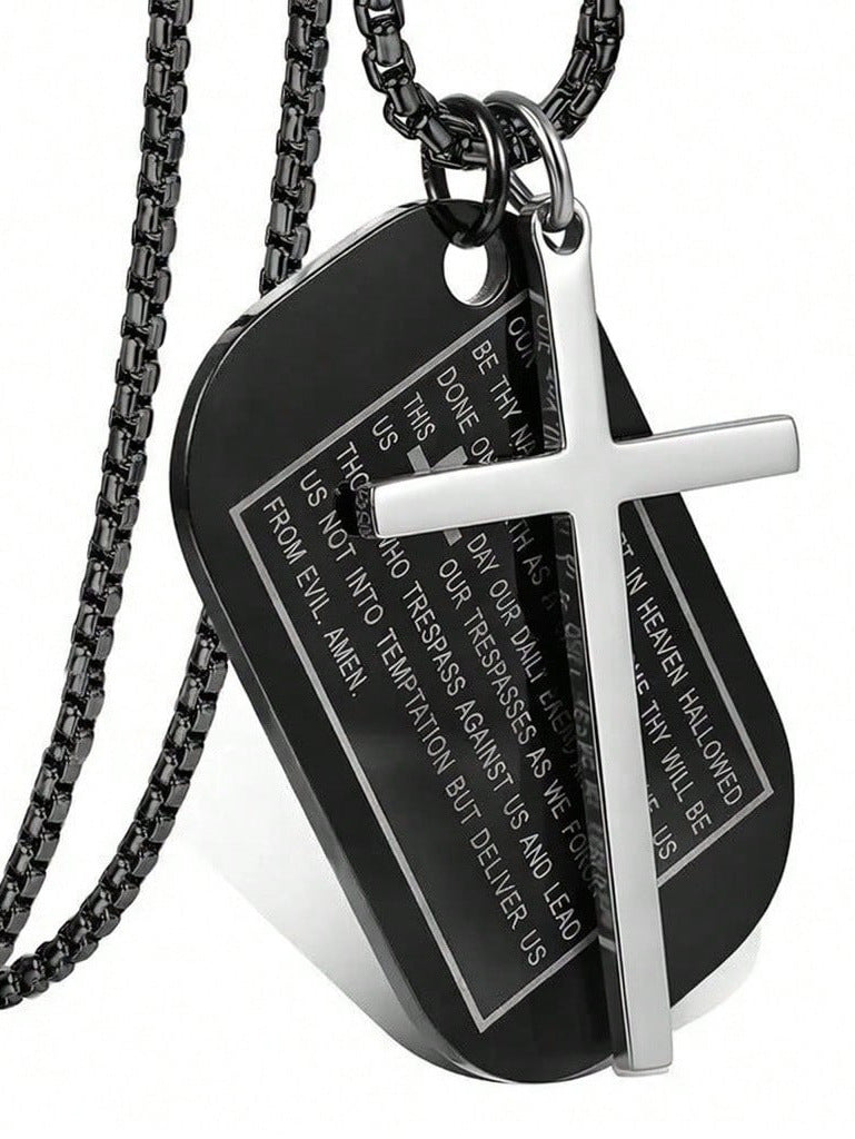 Men's Stainless Steel Pendant Necklace teemdrop