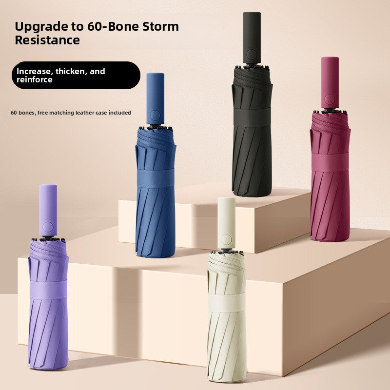 Automatic Folding Umbrella with Sun Rain Protection