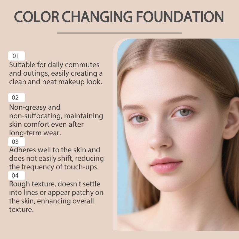 Natural Color Temperature-Adjusting Foundation Liquid