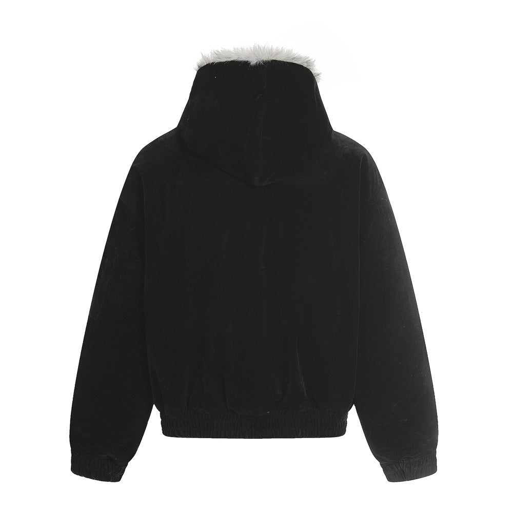 Men's cotton coat with hood teemdrop