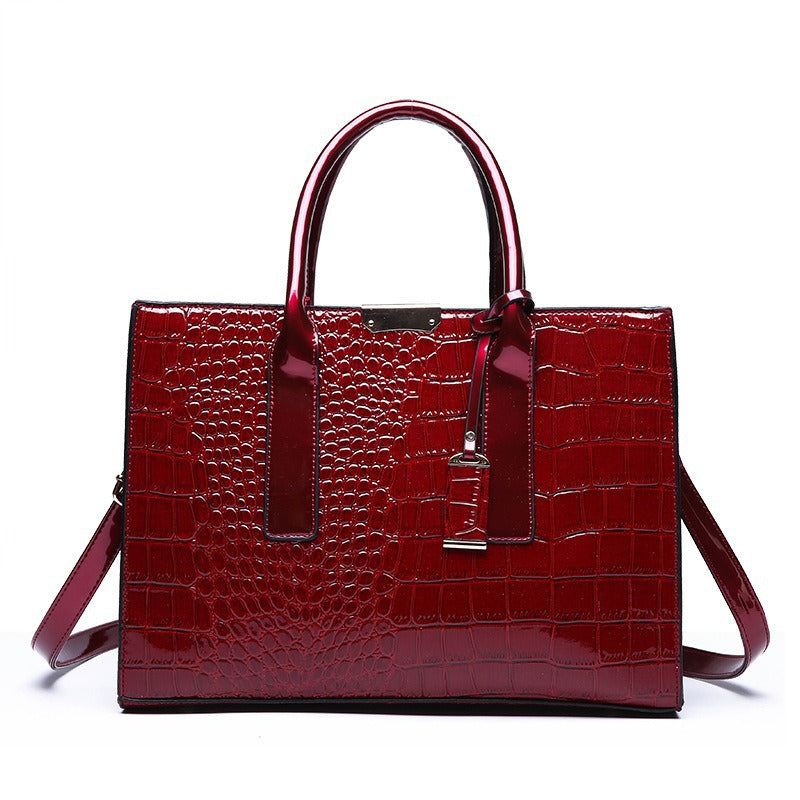Fashion Crocodile Pattern Shoulder Bag
