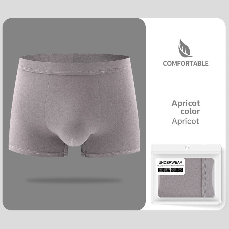 Men's Breathable Modal Mid-Waist Boxer Briefs teemdrop