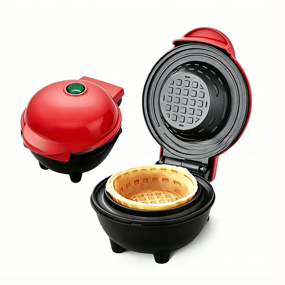 Multifunctional Waffle Bowl Maker, Cake, Egg Tart, Ice Cream Cone & Egg Roll Machine teemdrop
