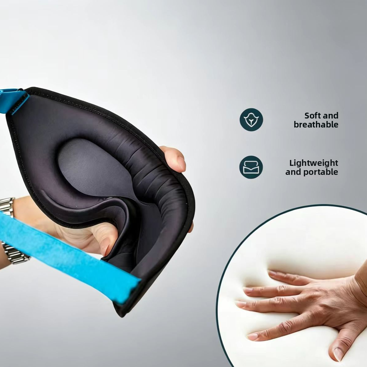 Adjustable buckle high elastic non-pressure eye three-dimensional eye mask