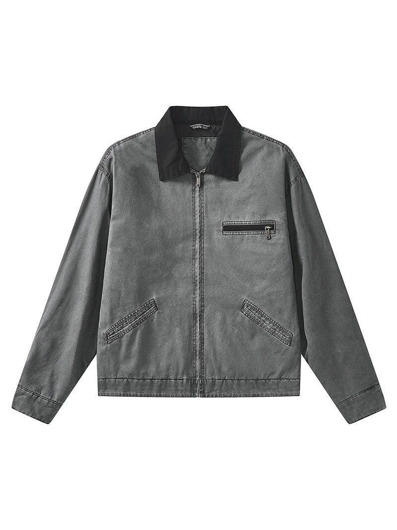 Men's Lapel Casual Jacket American Style Retro Loose Handsome All-match Jacket teemdrop