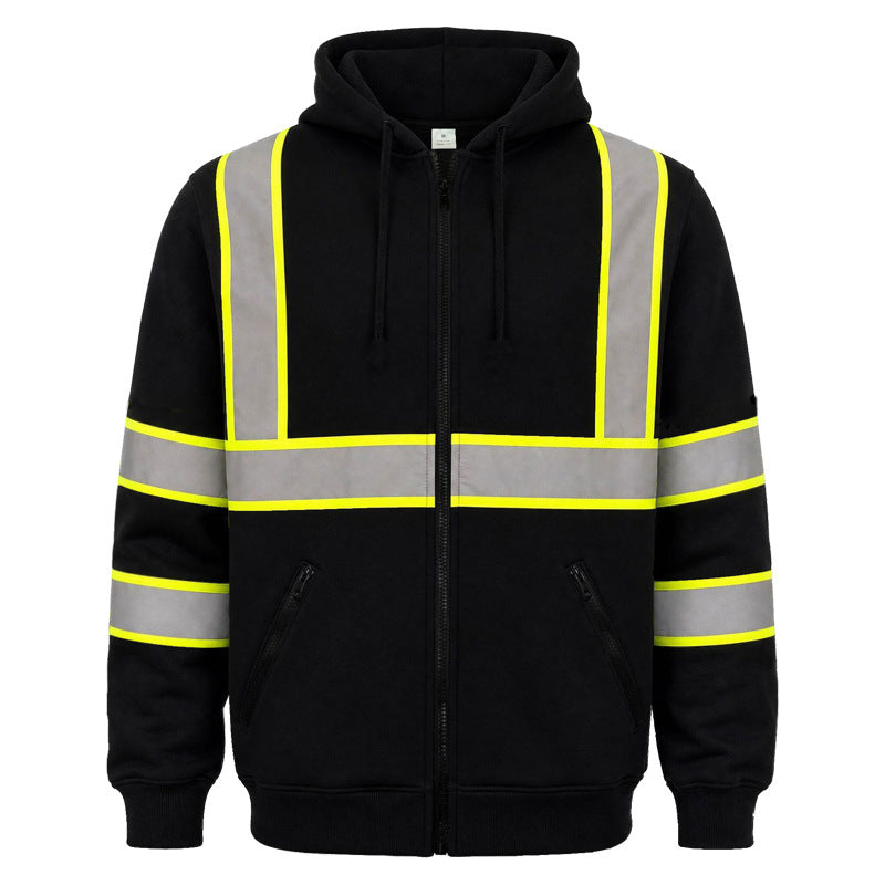 Reflective Hooded Fleece Sweatshirt