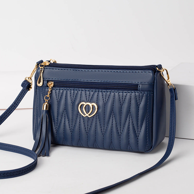 PU Leather Tassel Crossbody Bag