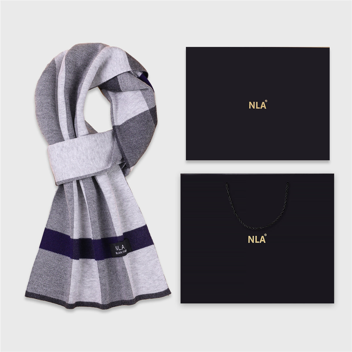 Men's Wool Scarf Men's Winter Warm Knitted Scarf teemdrop