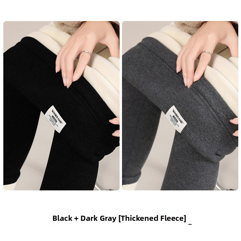 Maternity Leggings Fleece Lined Thickened Warm Cotton Pants
