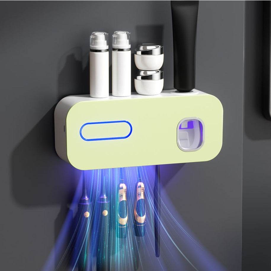 Smart UV Toothbrush Holder with Toothpaste Dispenser