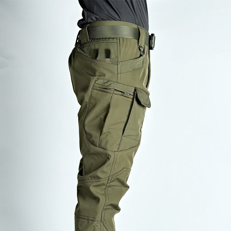 Men's Fleece Lined Waterproof Outdoor Hiking Pants, Warm Winter Insulated Snow Pant teemdrop