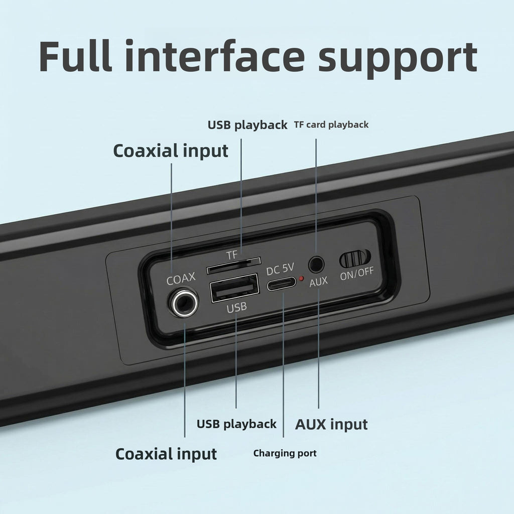 Long Strip Bluetooth Speaker with Surround Sound