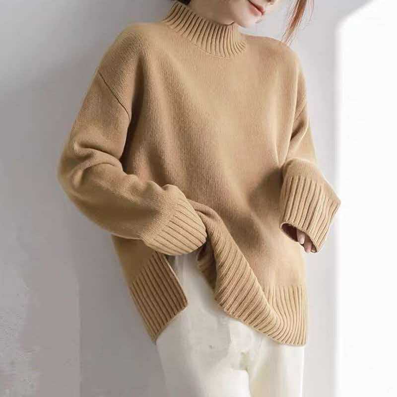 Base-layer pullover knit sweater teemdrop