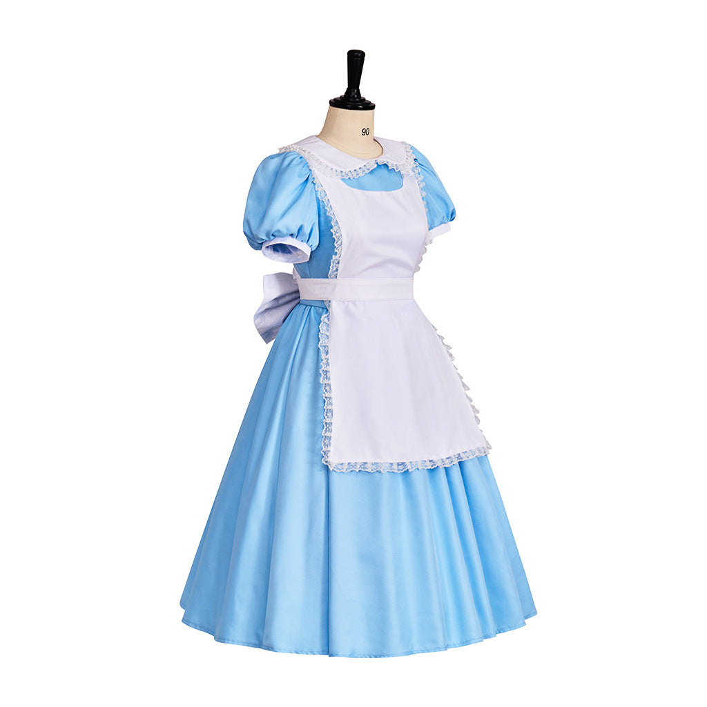 Women's Alice in Wonderland Cosplay Costume Maid Dress for Halloween teemdrop