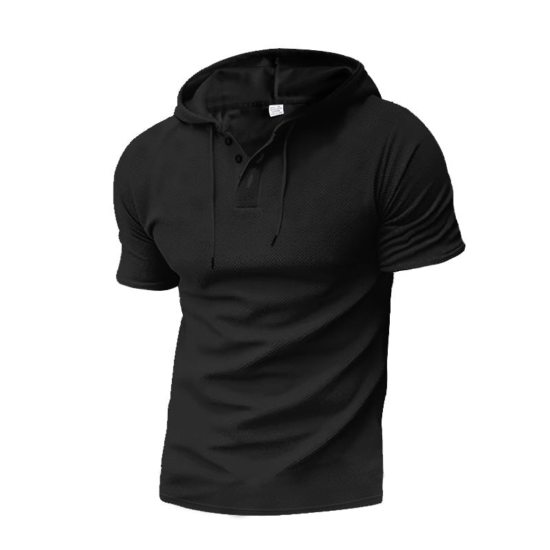 Mens Short Sleeve Hooded T-Shirt