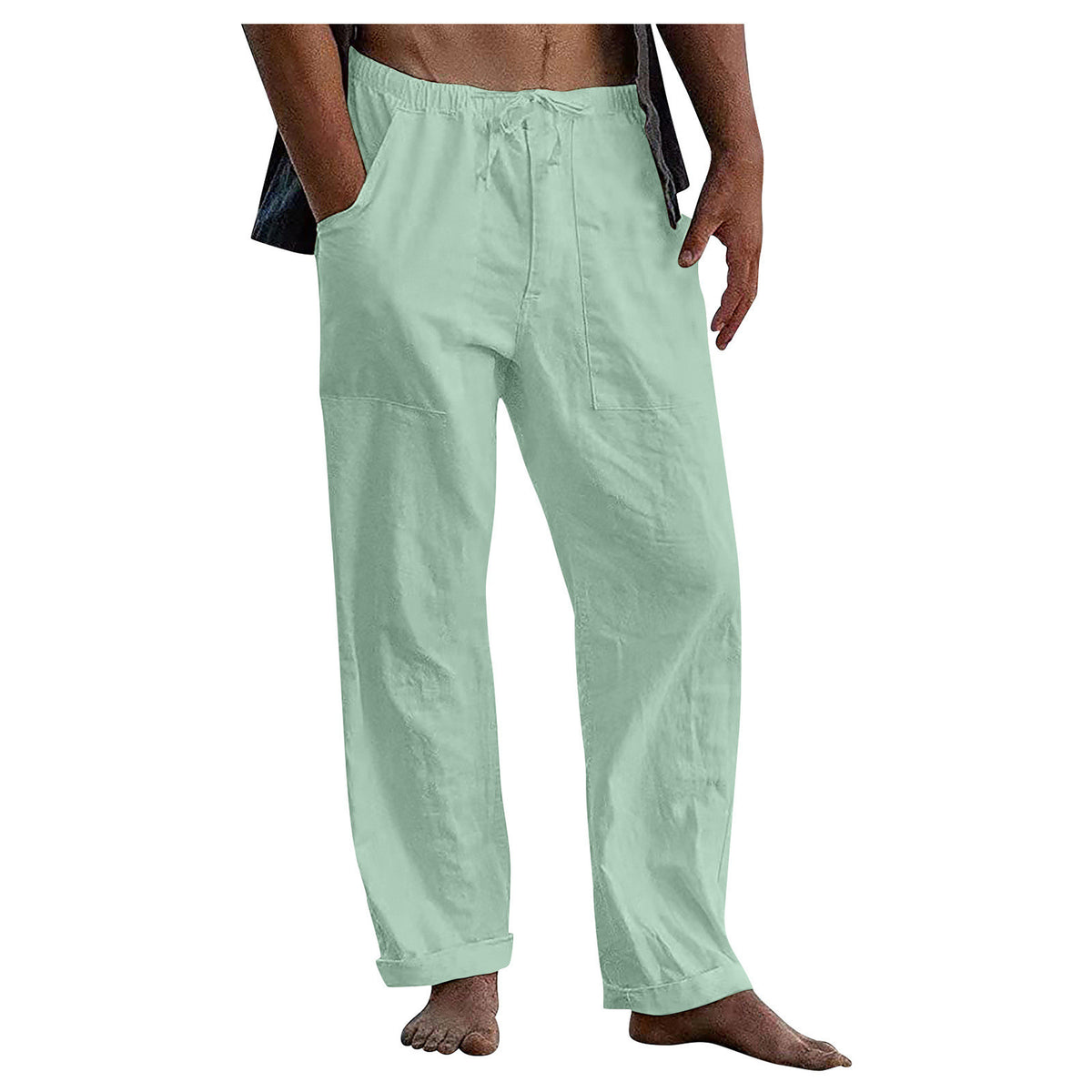 Linen Casual Pants Men's Cotton and Linen Casual Trousers
