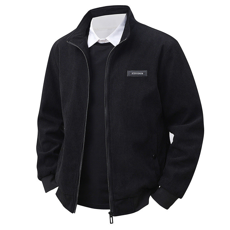 Stand Collar Long Sleeve Shirt Jacket