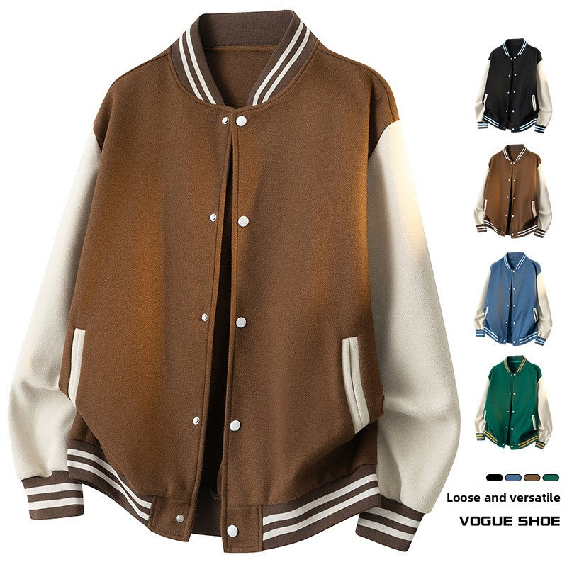 Color Block Baseball Jacket