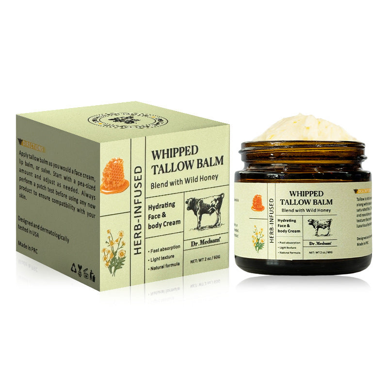 Grass-Fed Beef Tallow Cream with Manuka Honey Moisturizing Face Cream