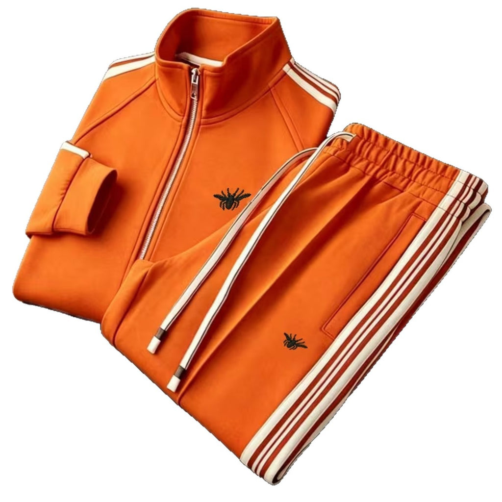 Men's Zip-Up Jacket and Pants Set Digital Print Long Sleeve Tracksuit teemdrop