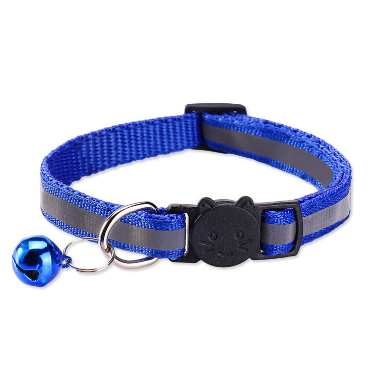 Adjustable Reflective Cat Collar with Safety Release and Bell teemdrop