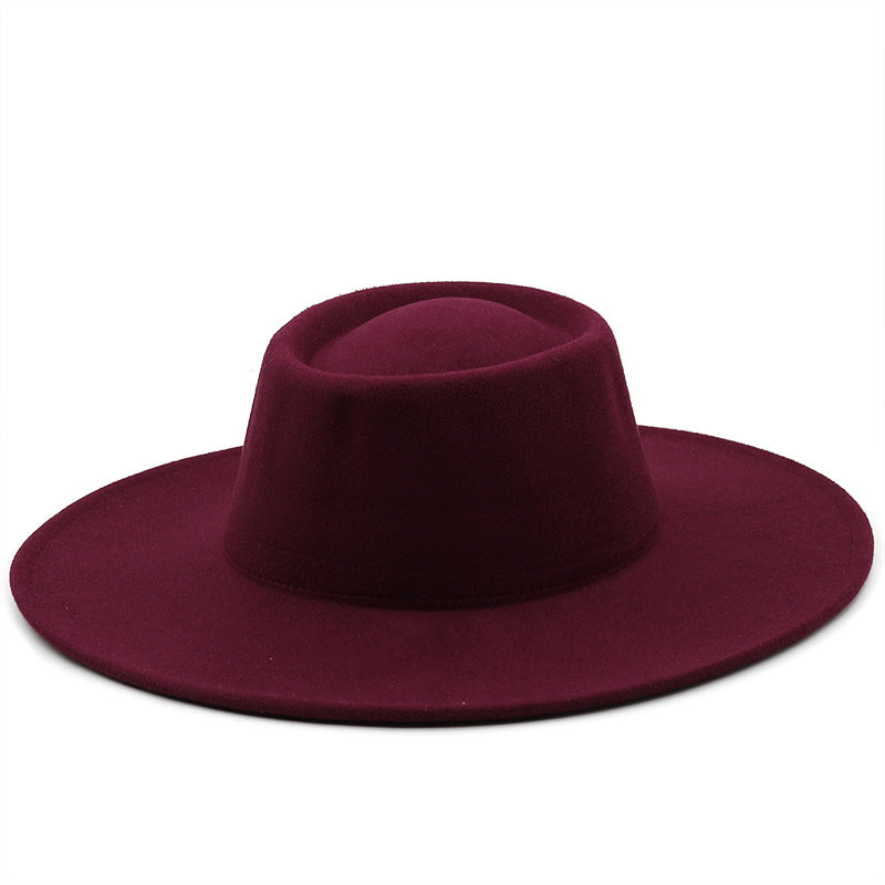 Unisex Wide Brim Woolen Hat teemdrop