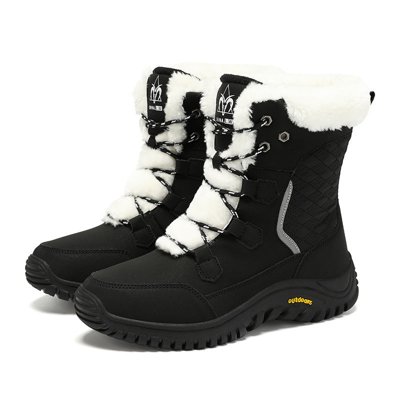 Womens Waterproof Snow Boots Winter Warm Plush Lined