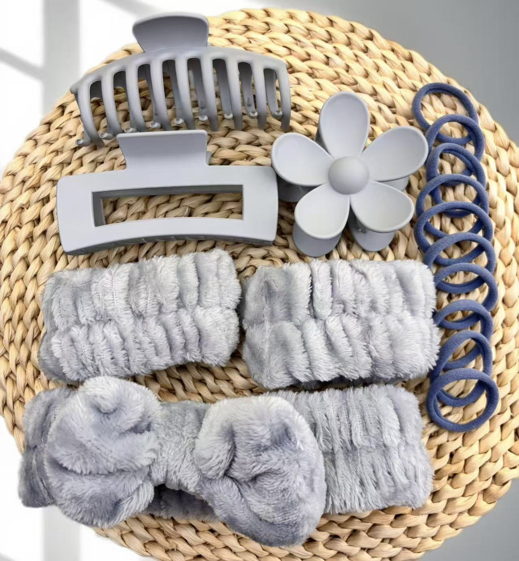 16-Piece Women's Hair Accessories Set with Bow Design and Versatile Clips Ties for Daily Styling teemdrop
