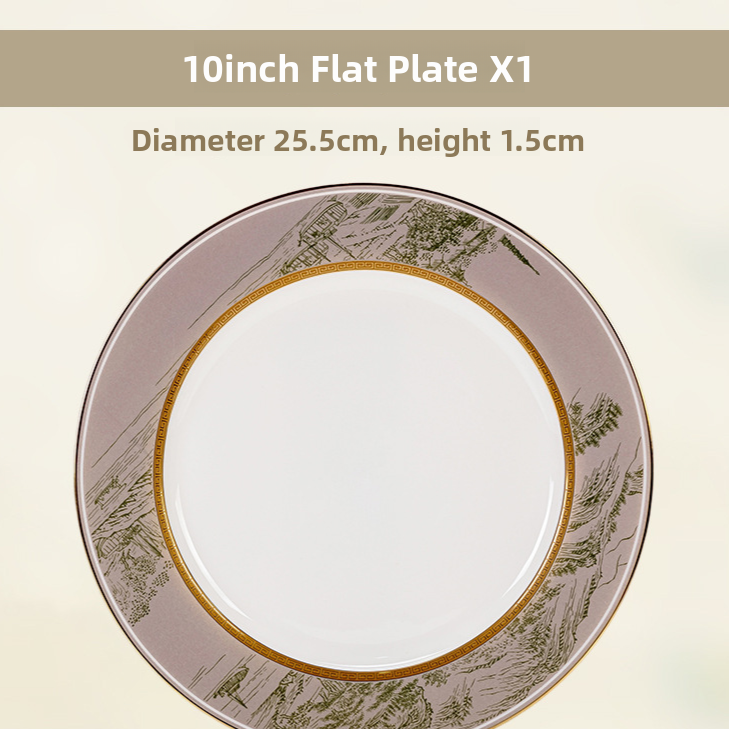 Floral-patterned tableware set
