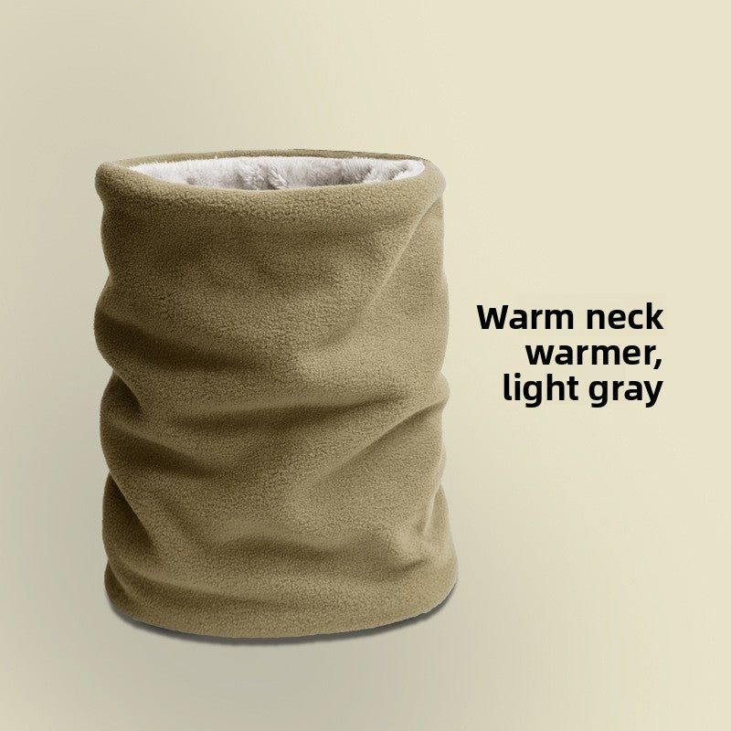 Winter Windproof Fleece-Lined 2-in-1 Face Mask Hat Scarf Set teemdrop