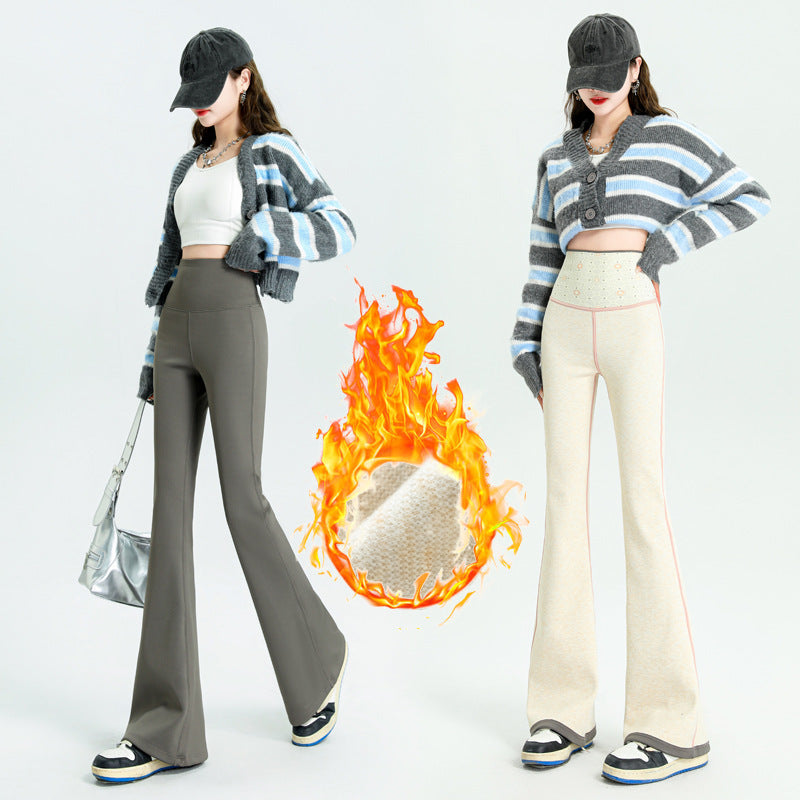 Long-style shark pants, women's high-waisted trousers teemdrop