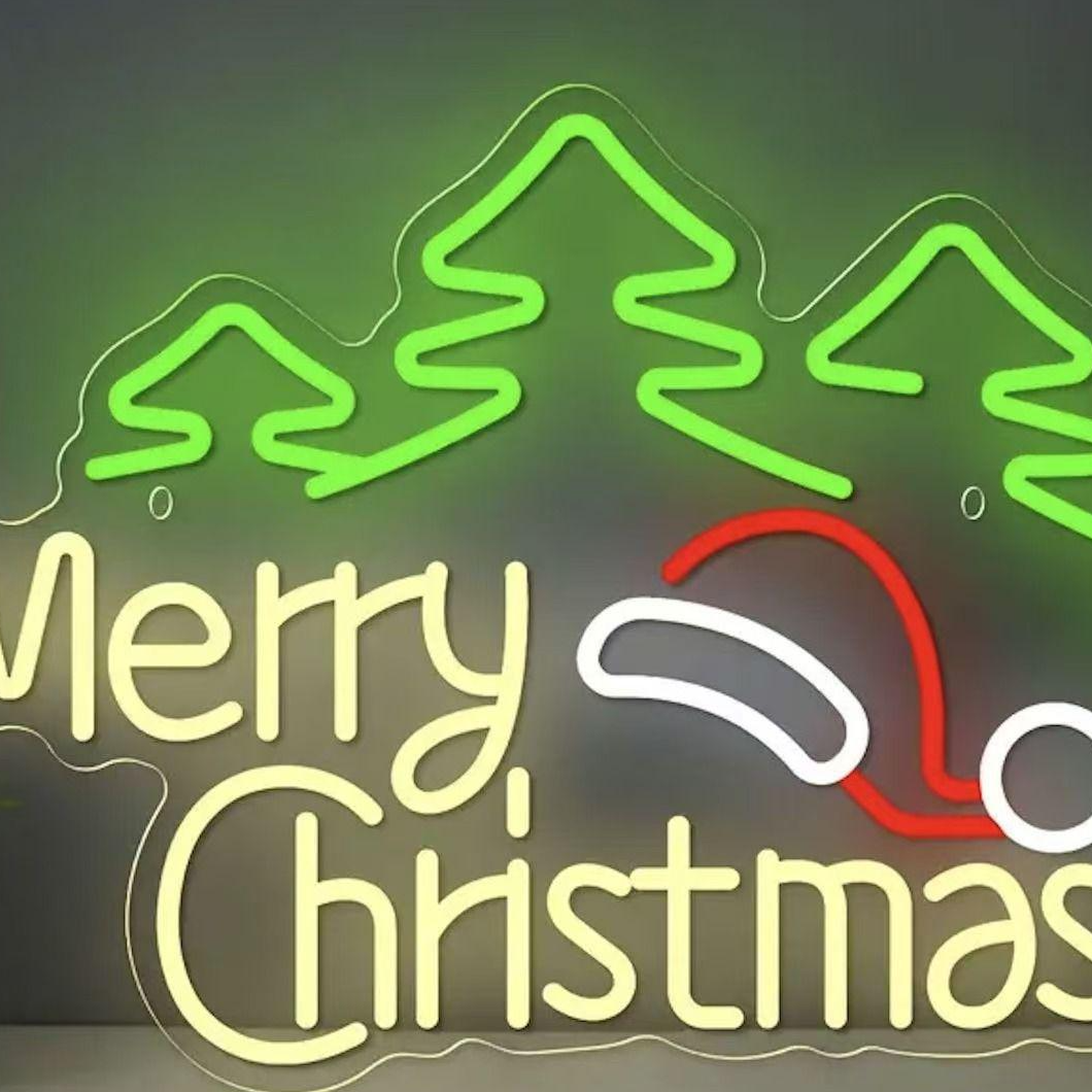 Dimmable LED Neon Light for Christmas Party Wall Decor USB Powered teemdrop