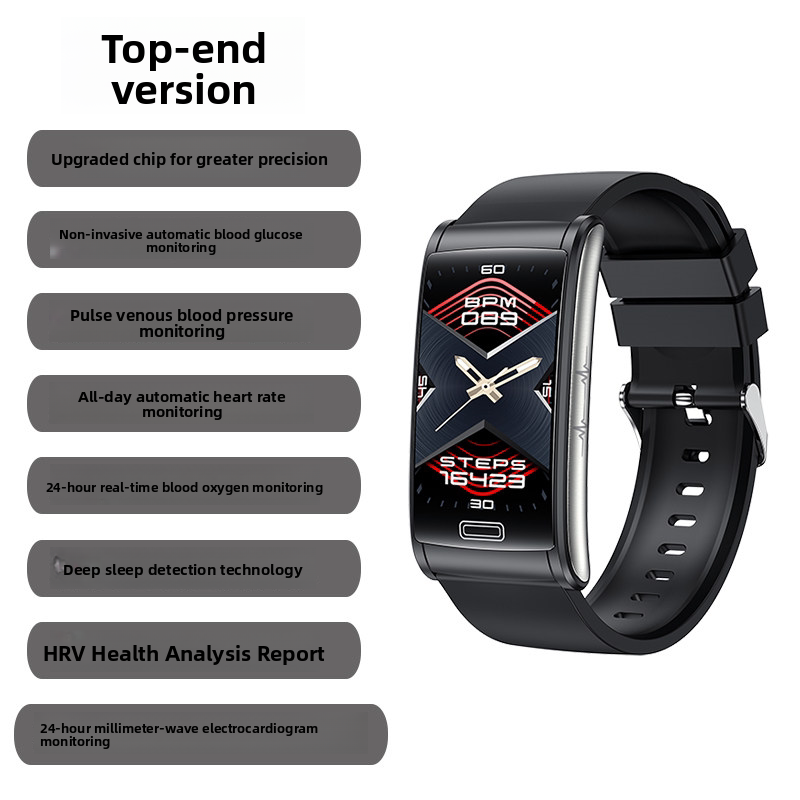 Non-invasive blood glucose watch and smart blood pressure bracelet teemdrop