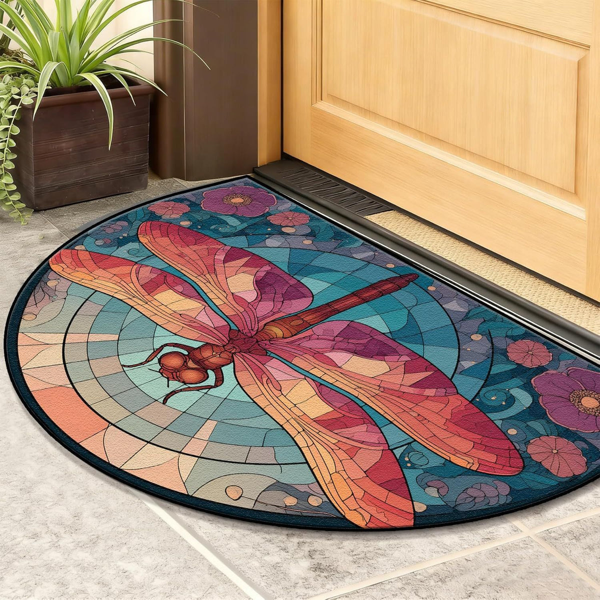 3D Vision Semi-Circular Floor Mat