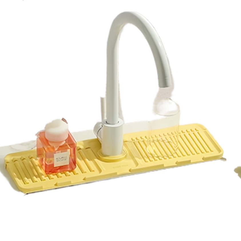 Foldable Silicone Faucet Drainage Mat Splash Guard for Kitchen Sink Countertop teemdrop