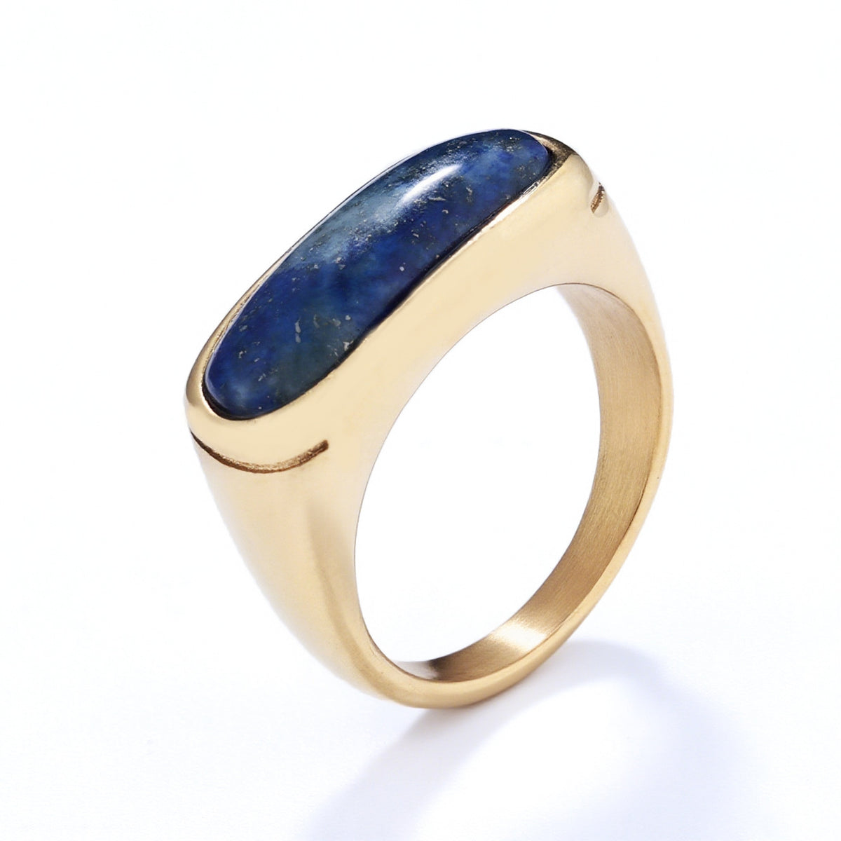 Personalized Natural Stone Engraved Vintage Ring